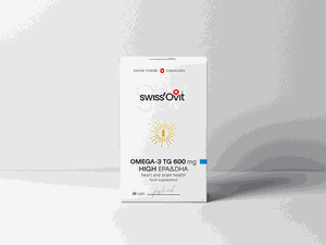 SwissOvit OMEGA-3 TG 600 mg žuvų taukai, kapsulės, N30