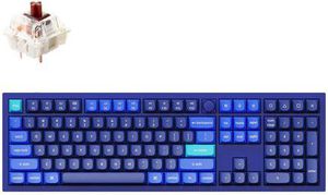 Keychron Q6 100% Navy Blue mechaninė klaviatūra (ANSI, RGB, Hot-Swap, Gateron Pro  Brown Switch)