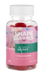 Maisto papildas Acorus Balance SHAPE GUMMIES + gliukomananas guminukai 5g N36