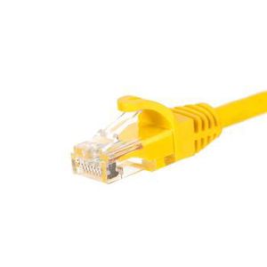 NETRACK BZPAT16Y patch cable RJ45 snagless boot Cat 6 UTP 1m yellow
