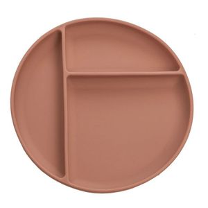 Atelier Keen prilimpanti silikoninė lėkštė su skyriais Cinnamon, rusvai oranžinė