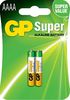 1x2 GP Super Alkaline AAAA Batteries 03025AC2