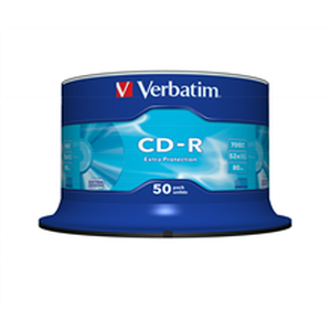 VERBATIM CD-R 80 min. / 700MB 52x 50-pack cakebox DataLife extra protection surface