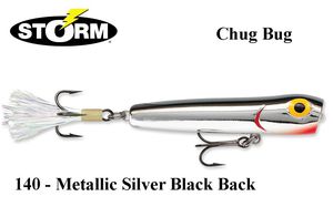 Vobleris Storm Rattlin Chug Bug 140 - Metallic Silver Black Back