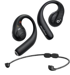 soundcore by Anker AeroFit Pro Open-Ear Headphones, Ultra Comfort, Secure Fit, Ergonomic Design, Rich Sound with LDAC, Bluetooth 5.3, IPX5 Water-Resistant, 46H Playtime (Black)