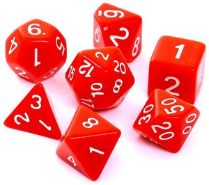 REBEL RPG Dice Set - Matte - Red