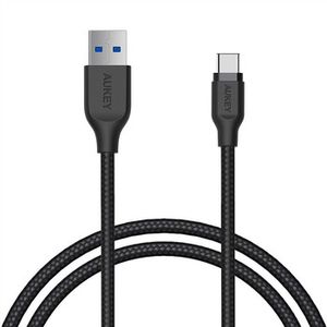 CB-AC1 Black nylon quick cable Quick Charge | FCP | AFC | USB C-USB 3.1 | 1.2m | 5 Gbps