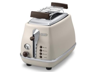 Skrudintuvas Delonghi Toaster CTOV 2103.BG Beigi, Stainless steel, 900 W, Number of slots 2, Bun warmer included