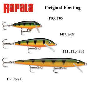 Vobleris Rapala Original Floating P - Perch 3 cm