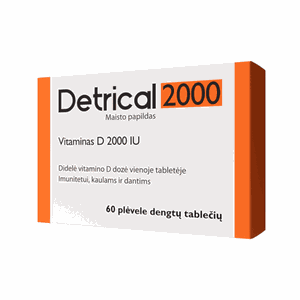 DETRICAL vitaminas D3 2000 IU N60