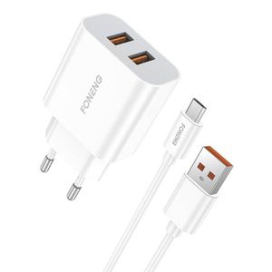 Rychlonabíječka Foneng 2x USB EU45 + USB Micro kabel
