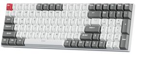 Royal Kludge RK100 Tri-mode Wireless Keyboard | 96%, Hot-swap, Red Switches, US, White