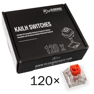 Glorious PC Gaming Race Kailh Box Red Switches | Linear & Silent (120 pcs)
