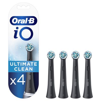 Dantų šepetėlio antgaliai ORAL-B iO CB-4 Ultimate Clean Black 4ct