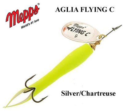 Sukrė Mepps Aglia Flying C Silver/Chartreuse 15 g