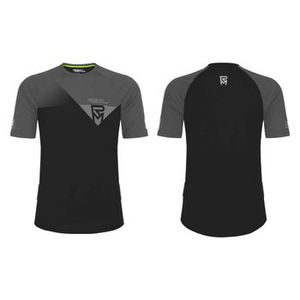 Dviratininko marškinėliai Rock Machine Trail Jersey SS, juoda/pilka, M
