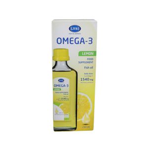 LYSI OMEGA-3 žuvų taukai citrinų skonio 240 ml