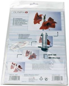 1x25 Olympia Laminating pouches DIN A4 80 micron