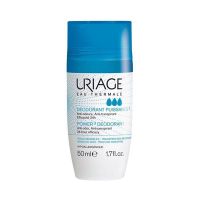 Uriage rutulinis dezodorantas-antiperspirantas POWER3, 50 ml