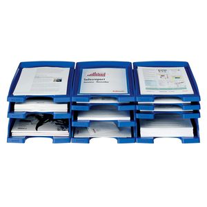 Dokumentų lentynėlė Leitz Plus Standart, A4, plastikinė, mėlynos spalvos