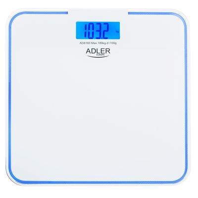 Svarstyklės Adler Bathroom Scale AD 8183 Maximum weight (capacity) 180 kg Accuracy 100 g White