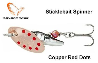 Sukriukė Savage Gear Sticklebait Spinner Copper Red Dots 4.5 g