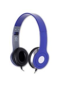 REBELTEC CITY BLUECITY blue stereo headphones with microphone