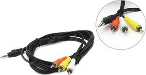 GEMBIRD CCA-4P2R-2M audio cable JACK 3.5mm 4-pin M/3x RCA CINCH M 2M black