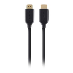 BELKIN CABLE,HDMI,M/M,2M,HIGH SPEED W/ETHERNET,BLACK,GOLD