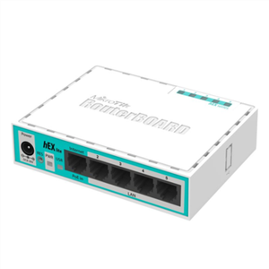 MikroTik hEX lite RouterOS L4 64MB RAM, 5xLAN, Soho Router, PoE in, plastic case