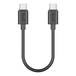 USB cable Budi 65W 25cm (black)