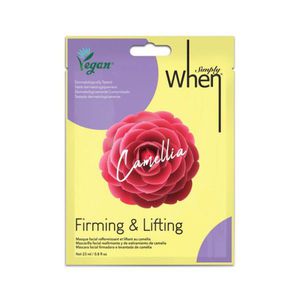 WHEN® Simply Camellia Firming &amp; Lifting Veganiška stangrinanti veido kaukė, 1vnt