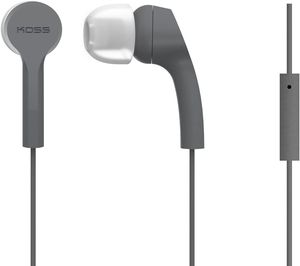 Ausinės Koss Headphones KEB9iGRY Wired, In-ear, Microphone, Gray