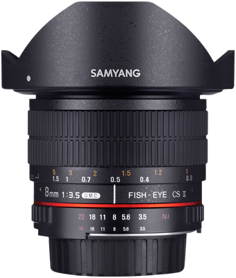 Samyang 8mm f/3.5 UMC Fisheye CSII, Canon