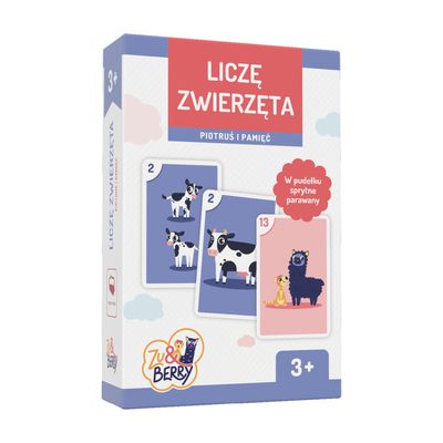 MUDUKO Žaidimas A&scaron; skaičiuoju gyvūnus Petras ir atminties žaidimo kortelės 3+