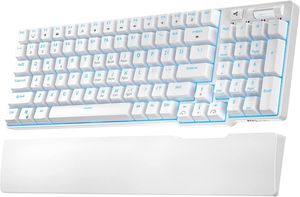 Royal Kludge RK96 White Wireless Mechanical Keyboard | 90%, Hot-swap, RGB, Brown Switches, US