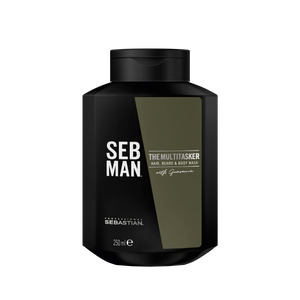 Sebastian The Multitasker Hair, Beard &amp; Body Wash Plaukų, barzdos ir kūno prausimosi gelis, 250ml 