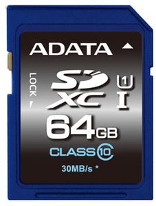 Atminties kortelė ADATA Premier 64 GB, SDHC, Flash memory class 10, No