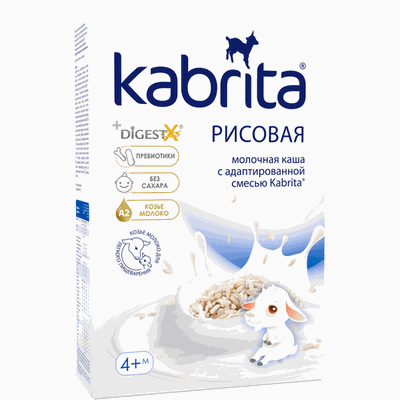 KABRITA ryžių košė su ožkos pienu, nuo 4 mėn.180 g