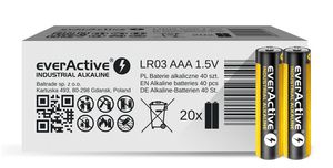 everActive BATTERIES LR03/AAA INDU STRIAL ALKALINE 40 PCS