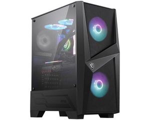 MSI MAG FORGE 100R Mid Tower PC case Black 2xARGB Front Fan 1xRear Fan