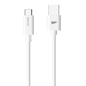 Kabelis Silicon Power USB A to Micro USB-C cable LK10AC White