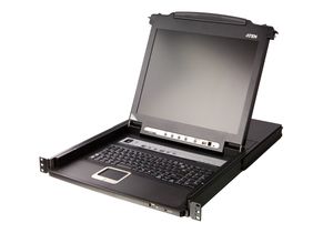 Komutatorius Aten CL5708M 8-Port PS/2-USB VGA 17" LCD KVM Switch with Daisy-Chain Port and USB Peripheral Support