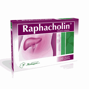 RAPHACHOLIN 150 mg/47 mg/40 mg/15 mg dengtos tabletės N30