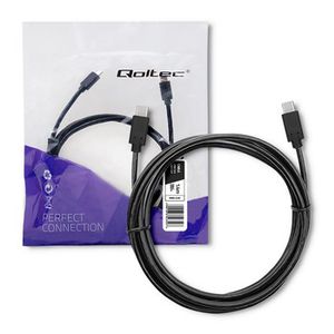QOLTEC 52350 USB 3.1 type C male cable USB 3.1 type C male 1.4m Black