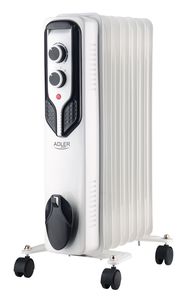 Tepalinis radiatorius Adler Oil-Filled Radiator AD 7815	 1500 W, Number of power levels 3, White