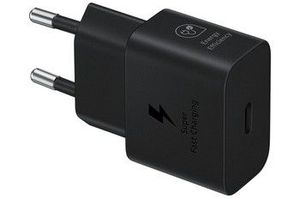 Samsung EP-T2510 juodas spartus 25W maitinimo adapteris su C tipo USB laidais suderinamiems įrenginiams
