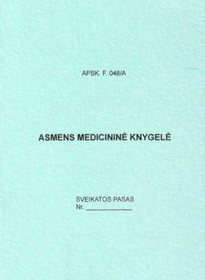 Asmens medicininė knygelė, A6 (12)