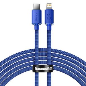 Baseus Crystal Shine cable USB-C to Lightning, 20W, PD, 2m (blue)