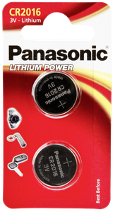 1x2 Panasonic CR 2016 Lithium Power